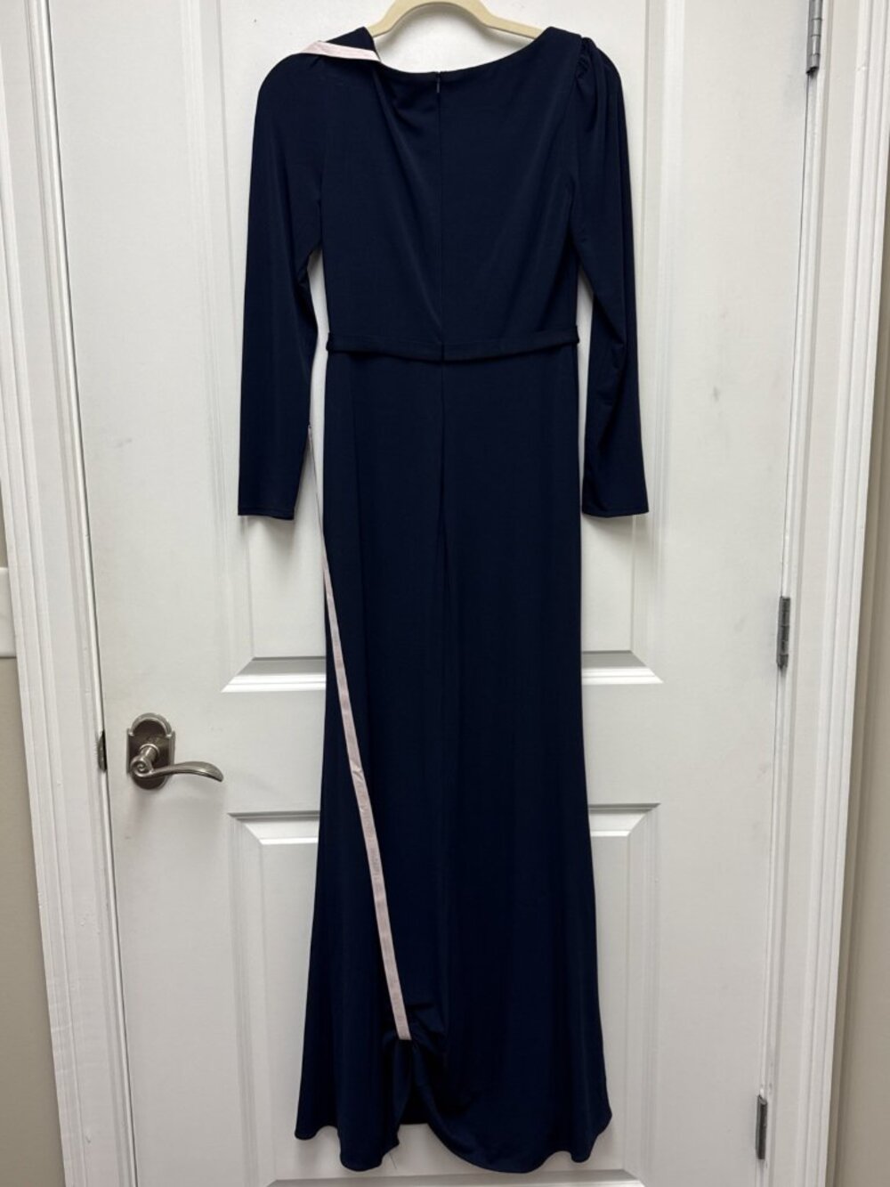 Mac Duggal Size 2 Navy 55695 Jersey Rhinestone Embellished Trumpet Gown Dress - Picture 8 of 12